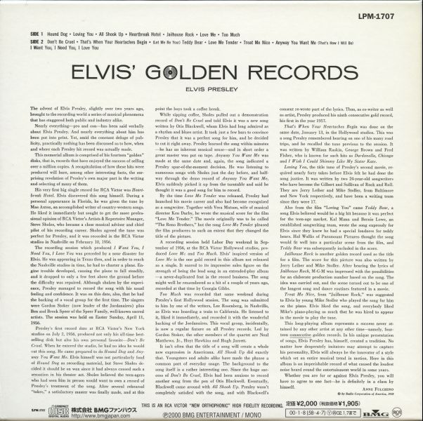 CD Mini LP RCA BMG Jp BVCM-37086 Elvis' Golden Records