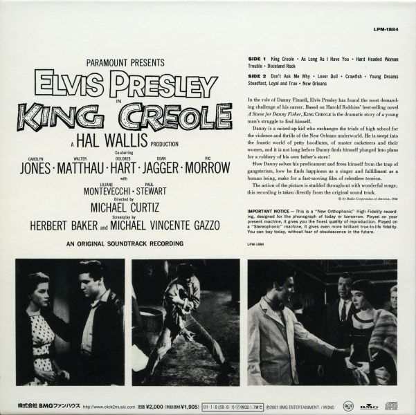 CD Mini LP RCA BMG Jp BVCM-37187 King Creole
