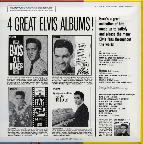 CD Mini LP RCA BMG Jp BVCM-35497 Pot Luck With Elvis