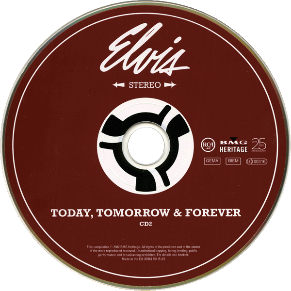 CD Elvis Today, Tomorrow & Forever - RCA BMG 07863-65115-2