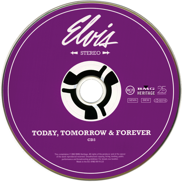 CD Elvis Today, Tomorrow & Forever - RCA BMG 07863-65115-2