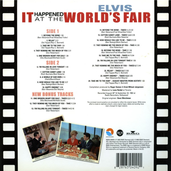 CD It Happened At The World's Fair FTD 82876-50409-2