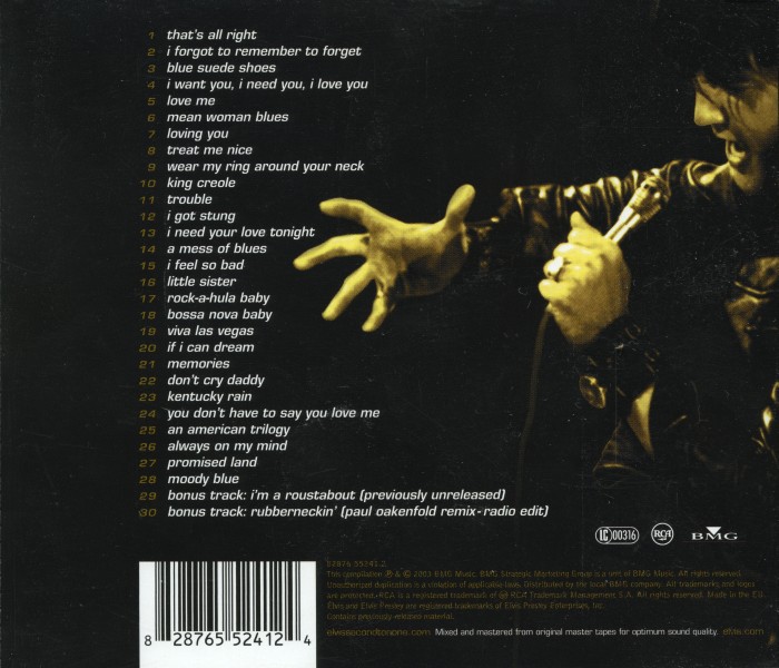 CD Elvis Second To None RCA BMG 82876 55241-2