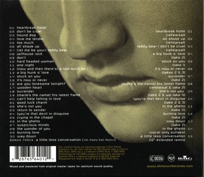 CD  Elv1s 30 # 1 Hits Special Edition RCA BMG 82876 564010