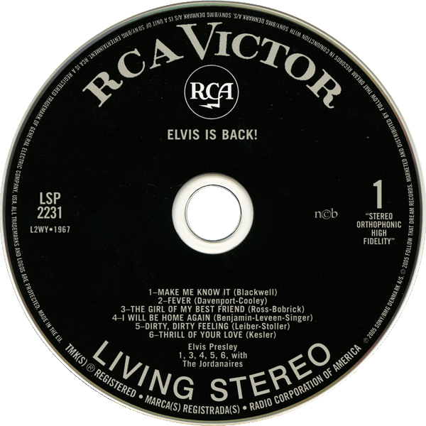 CD Elvis Is Back! FTD 82876-67968-2