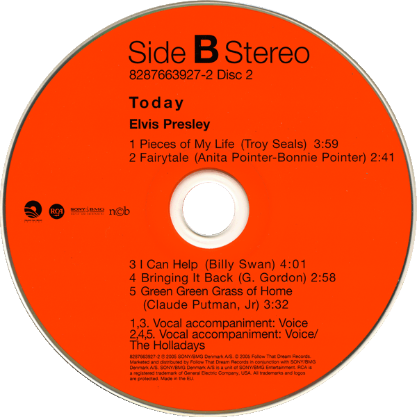 CD Elvis Today FTD 82876 63927-2