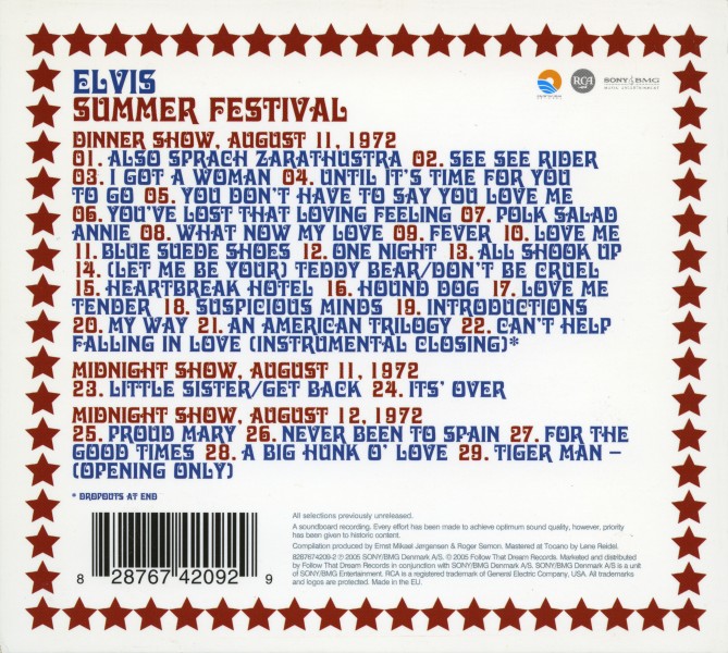 CD Elvis Summer Festival FTD 74321 89294-2