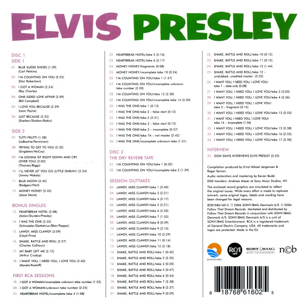 CD Elvis Presley FTD 82876 86160-2