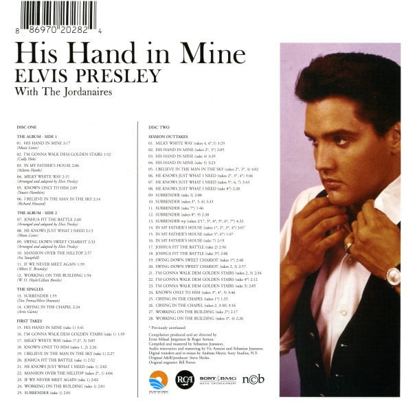 CD His Hand In Mine FTD 88697 02028-2