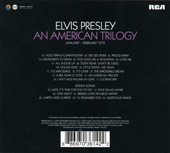 CD An American Trilogy FTD 88697 03614-2