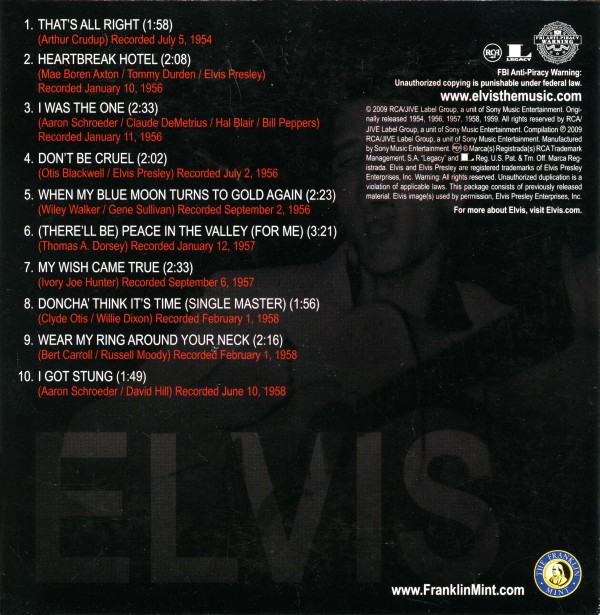 CD The Complete Masters Collection Vol 1: Songs Of The Fifties FM RCA Legacy 88697 61251 2