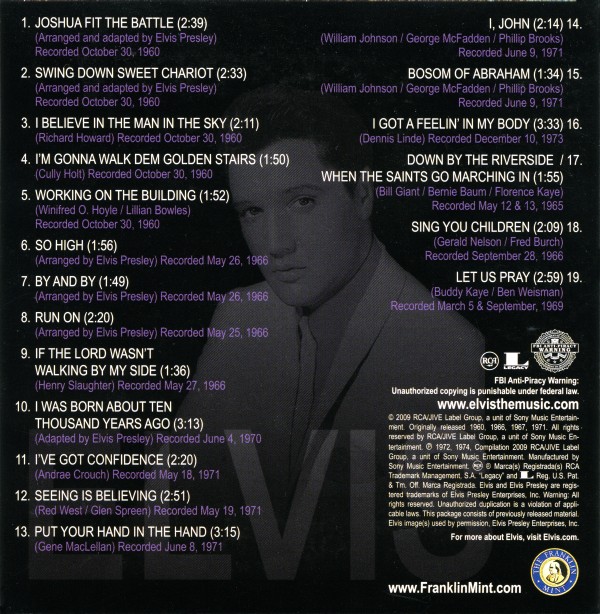 CD The Complete Masters Collection Vol 11: Gospel Jubilee FM RCA Legacy 88697 61265 2