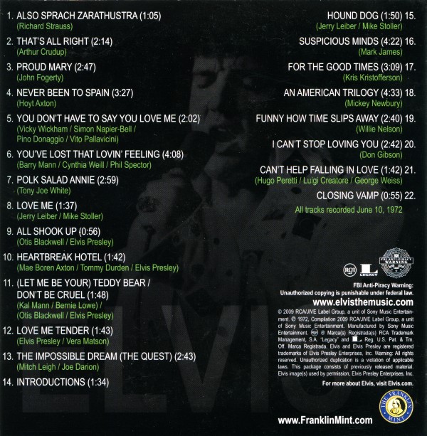 CD The Complete Masters Collection Vol 16: Live At Madison Square Garden FM RCA Legacy 88697 61271 2