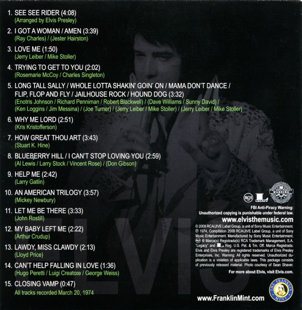 CD The Complete Masters Collection Vol 22: Live From Memphis FM RCA Legacy 88697 61278 2