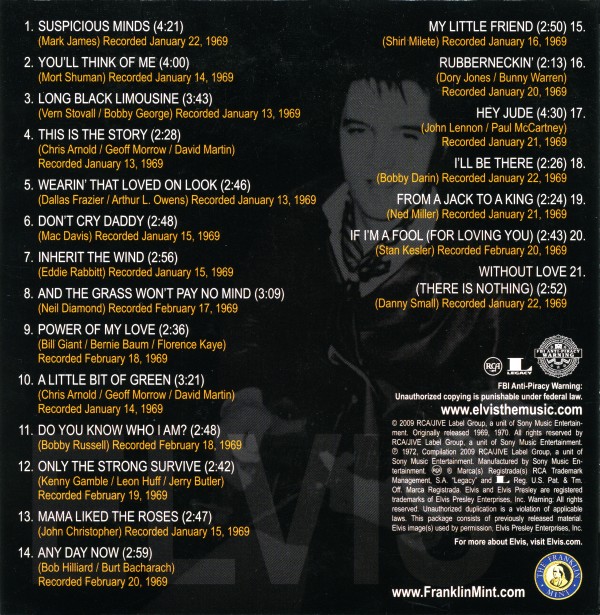 CD The Complete Masters Collection Vol 33: The Memphis Sessions FM RCA Legacy 88697 61296 2