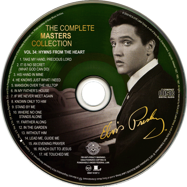CD The Complete Masters Collection Vol 34: Hymns From The Heart FM RCA Legacy 88697 61297 2