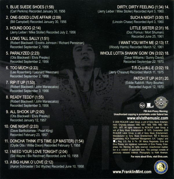 CD The Complete Masters Collection Vol 36: The King Of Rock And Roll FM RCA Legacy 88697 61299 2