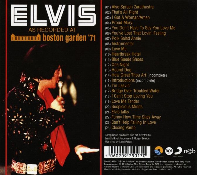 CD Elvis As Recorded At Boston Garden '71  FTD 506020-975017