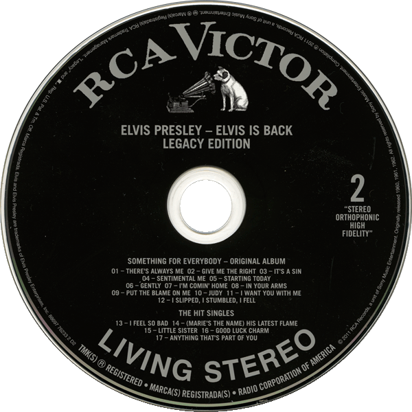 CD Elvis Is Back Legacy Edition 88697 762332
