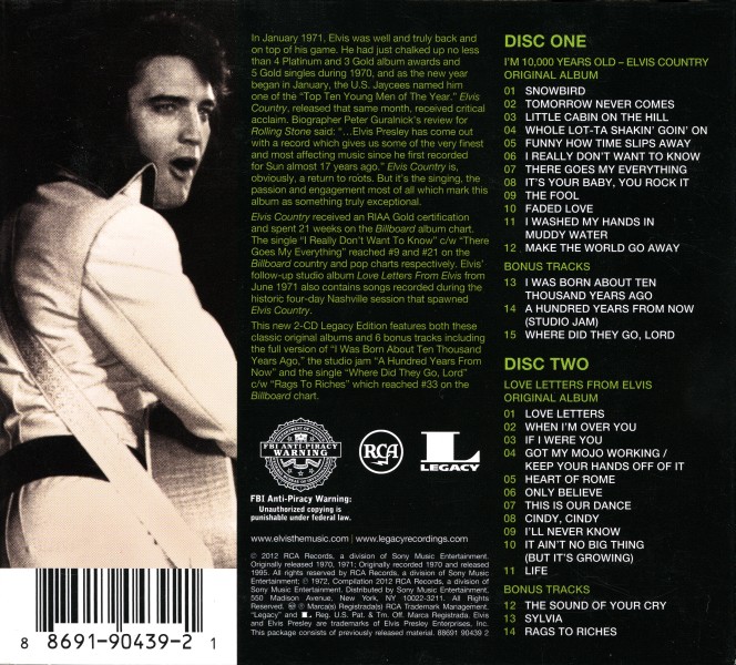 CD Elvis Country Legacy Edition 88691 904392