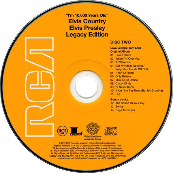 CD Elvis Country Legacy Edition 88691 904392