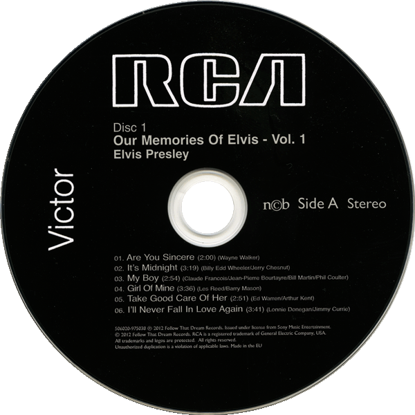 CD Our Memories Of Elvis Volume 1,2&3 The Pure Elvis Sound FTD 506020-975038