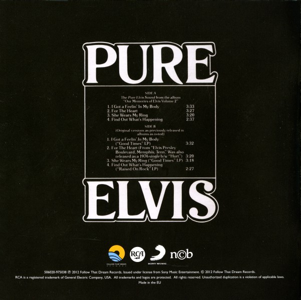 CD Our Memories Of Elvis Volume 1,2&3 The Pure Elvis Sound FTD 506020-975038