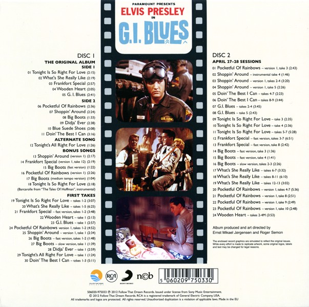 CD Elvis In G.I. Blues FTD 506020-975033
