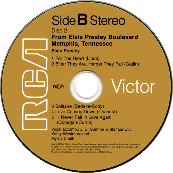 CD From Elvis Presley Boulevard, Memphis, Tennessee FTD 506020-975046
