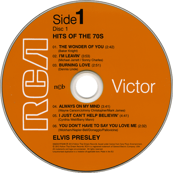CD Elvis Hits Of The 70's FTD 506020-975048