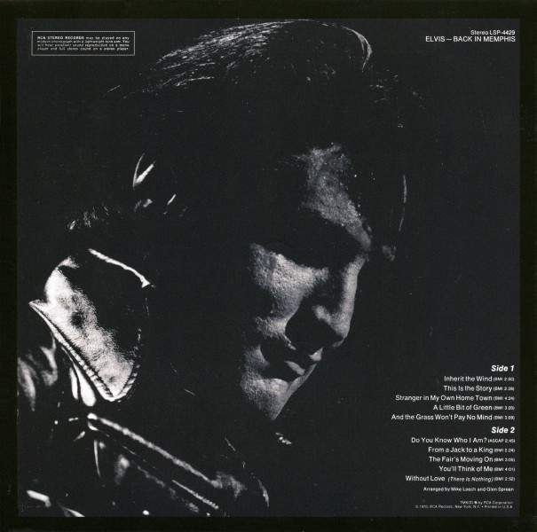 CD Elvis Back In Memphis FTD 506020-975050