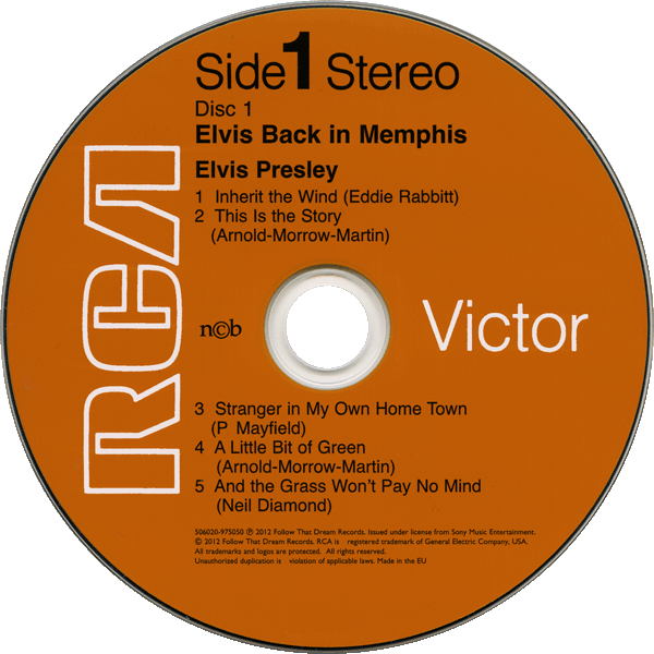 CD Elvis Back In Memphis FTD 506020-975050