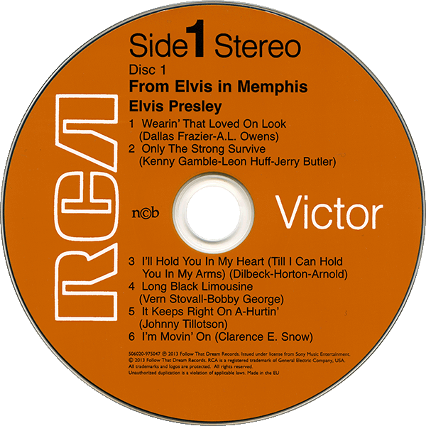 CD FTD From Elvis In Memphis 506020 975047