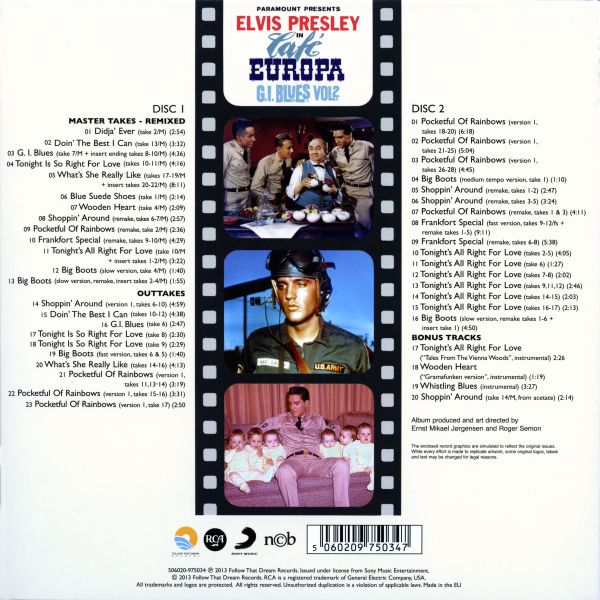 CD Elvis In Caf Europa G.I. Blues Vol 2 FTD 506020-975034