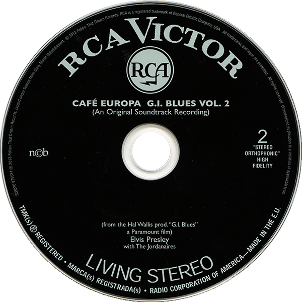 CD Elvis In Caf Europa G.I. Blues Vol 2 FTD 506020-975034