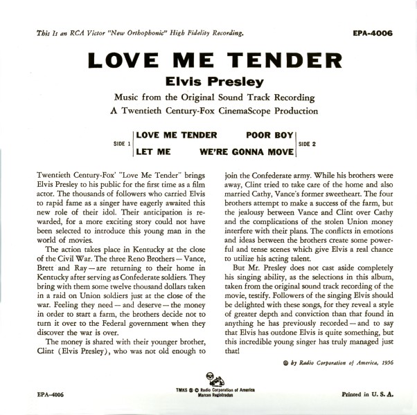 CD Love Me Tender FTD 506020-975074