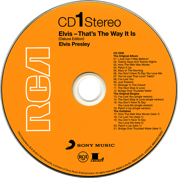 CD Sony RCA Legacy That's The Way It Is 88843051762