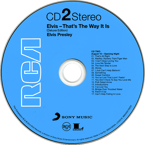 CD Sony RCA Legacy That's The Way It Is 88843051762