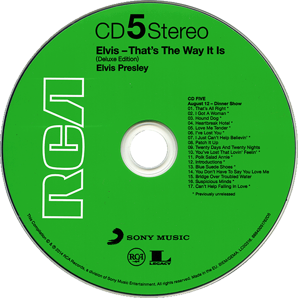 CD Sony RCA Legacy That's The Way It Is 88843051762