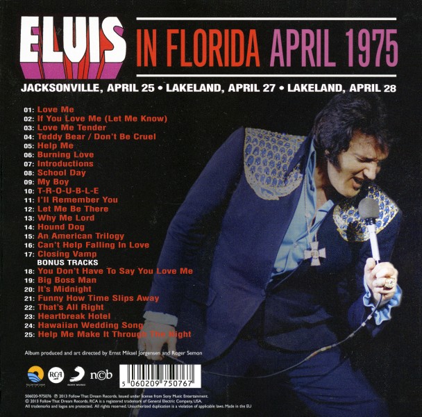 CD FTD Elvis In Florida April 1975 506020-975076