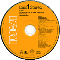 CD Elvis Recorded Live On Stage In  Memphis Sony RCA Legacy 88843017972