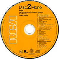 CD Elvis Recorded Live On Stage In  Memphis Sony RCA Legacy 88843017972