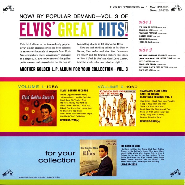 CD Elvis Golden Records Volume 3 FTD 506020-975091