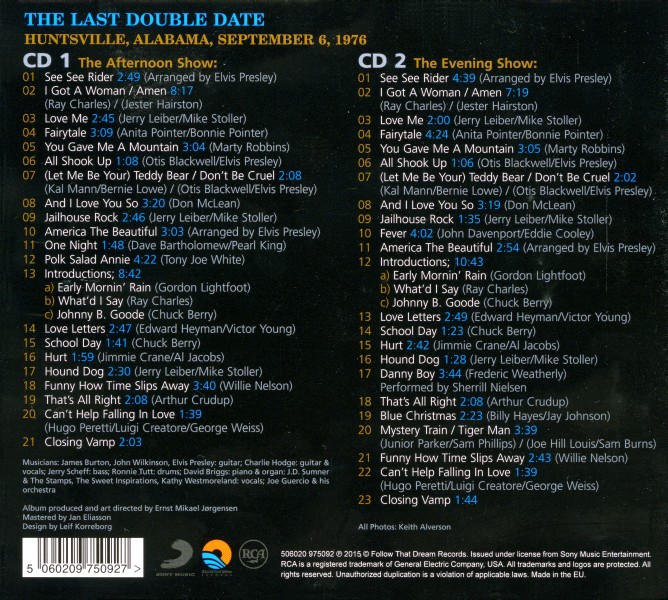 CD Elvis In Alabama The Last Double Date FTD 506020-975092