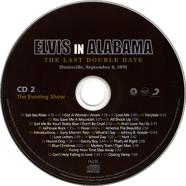CD Elvis In Alabama The Last Double Date FTD 506020-975092