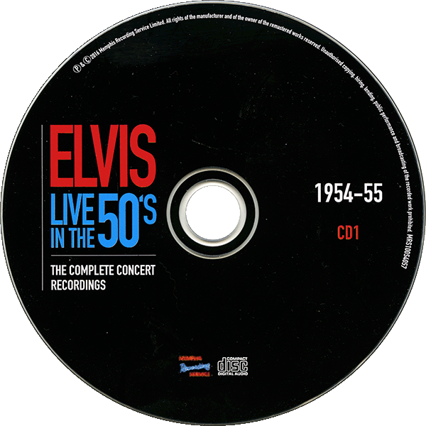 CD Book Elvis Live In The 50's The Complete Concert Recordings MRS MRS10054057
