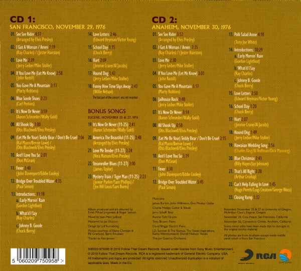 CD The West Coast Tour '76 FTD 506020-975095