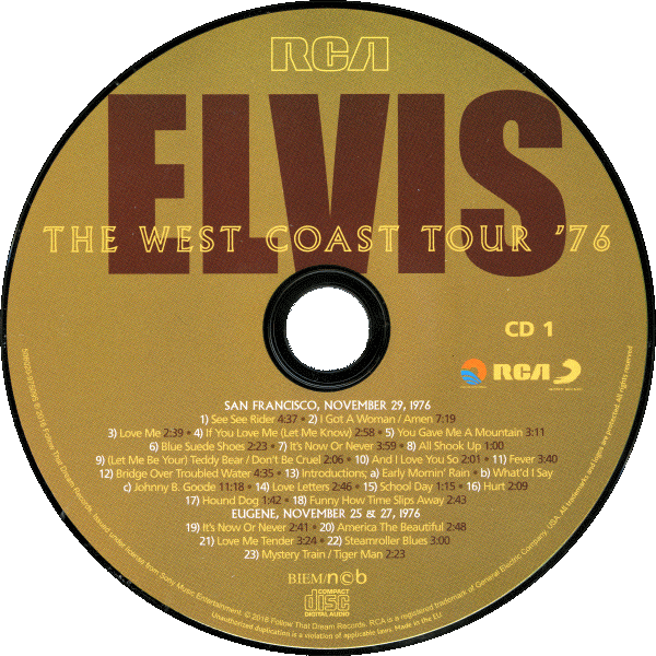 CD The West Coast Tour '76 FTD 506020-975095