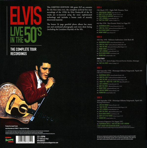 LP Elvis Live In The 50's The Complete Tour Recordings MRS MRV40005557