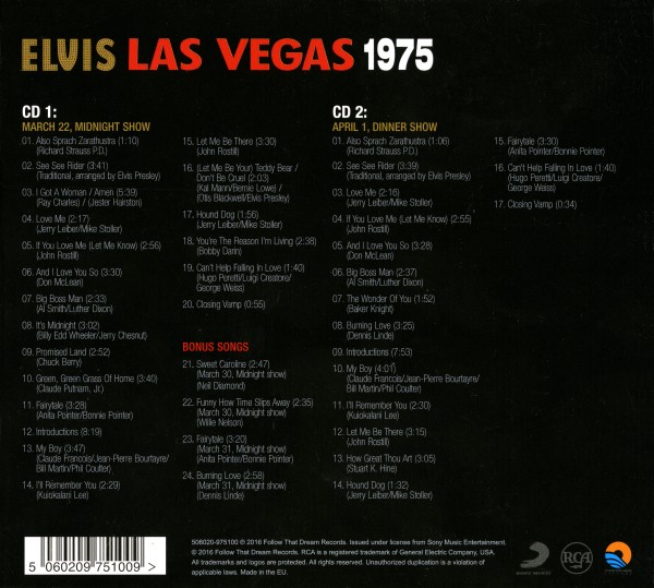 CD Las Vegas 1975 FTD 506020-975100